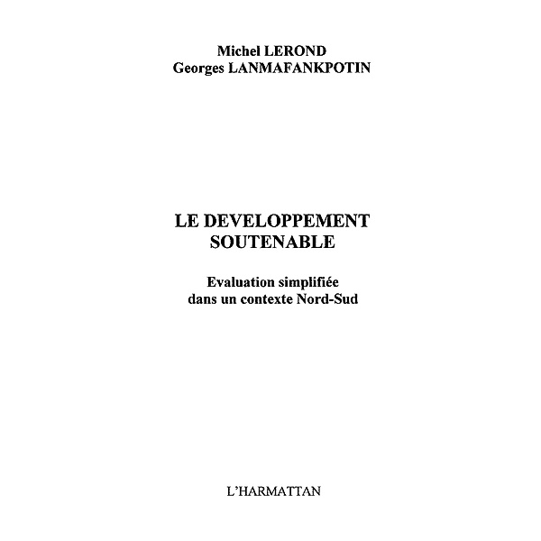 Developpement soutenable Le / Hors-collection, Lerond Lanmafankpotin
