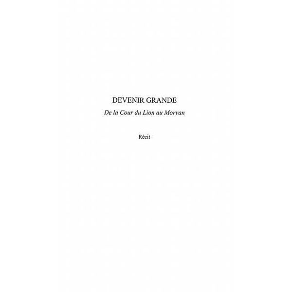 Devenir grande / Hors-collection, Jacqueline Perin