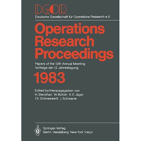 DGOR / Operations Research Proceedings Bd.1983