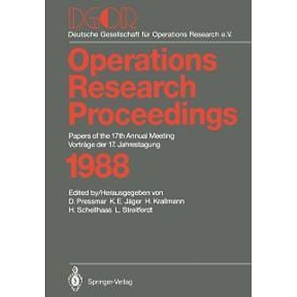 DGOR / Operations Research Proceedings Bd.1988