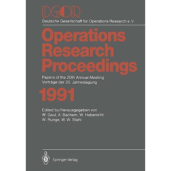 DGOR / Operations Research Proceedings Bd.1991
