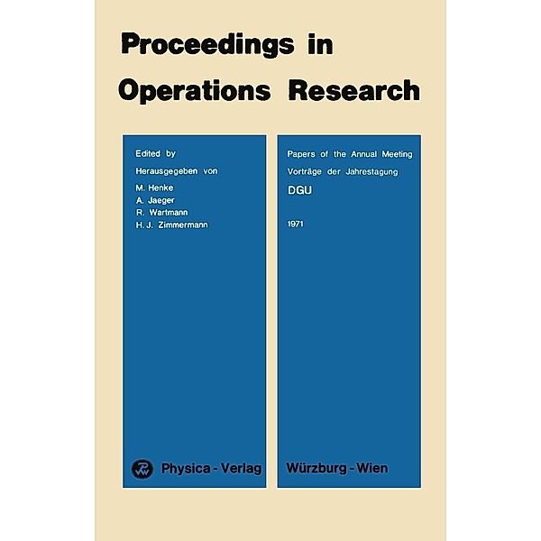 DGU / Operations Research Proceedings Bd.1971