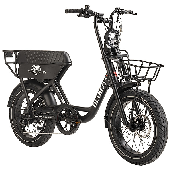 DIABLO Bikes E-Citybike Kompakt 20 X1 Diablo Bikes (Farbe: schwarz, Größe: 46 cm)