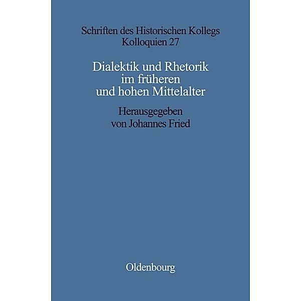 Dialektik und Rhetorik im früheren und hohen Mittelalter