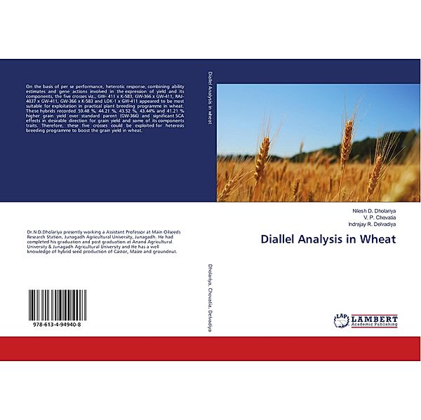 Diallel Analysis in Wheat, Nilesh D. Dholariya, V. P. Chovatia, Indrajay R. Delvadiya