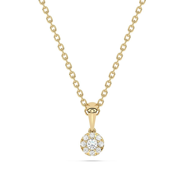 Diam Addict Halskette 585/- Gold Diamant weiß 42+3cm Glänzend 0,10ct.