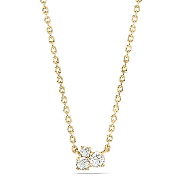 Diam Addict Halskette 585/- Gold Diamant weiß 42+3cm Diamantiert 0,16ct.