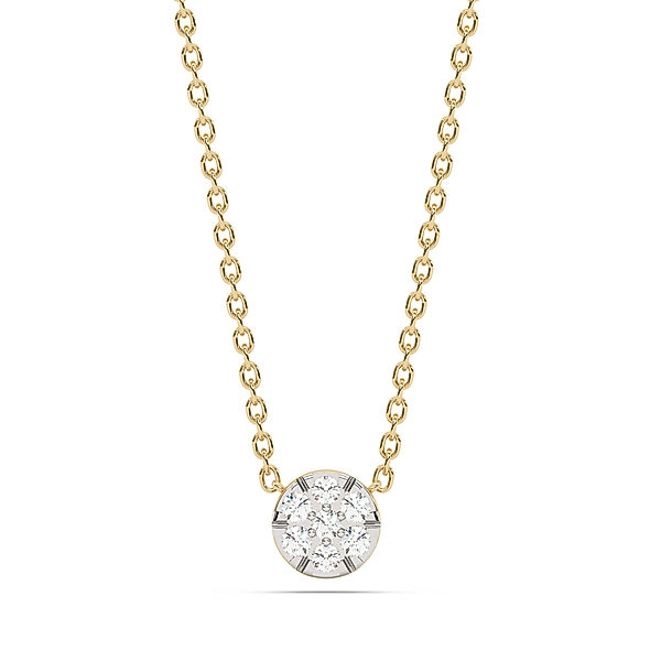 Diam Addict Halskette 585/- Gold Diamant weiß 42+3cm Diamantiert 0,15ct.