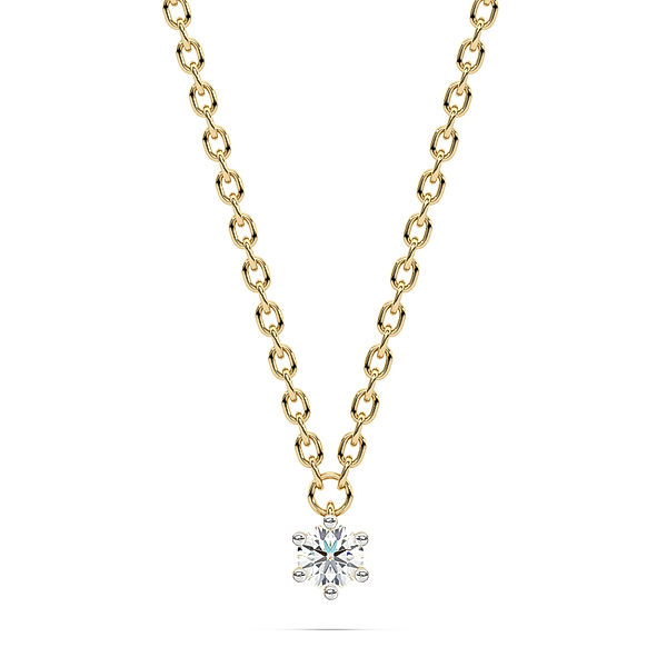 Diam Addict Halskette 585/- Gold Diamant weiß 42+3cm Diamantiert 0,10ct.