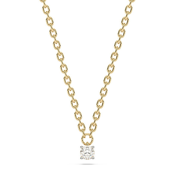 Diam Addict Halskette 585/- Gold Diamant weiß 42+3cm Diamantiert 0,05ct.