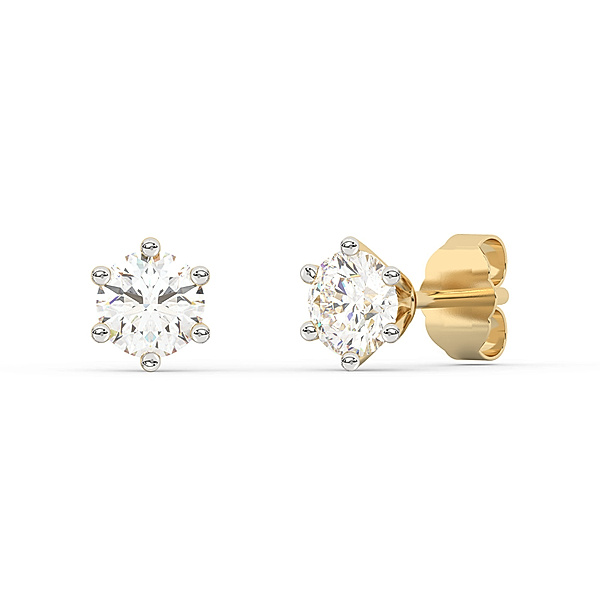 Diam Addict Ohrring 585/- Gold Diamant weiß 0,6cm Diamantiert 1,00ct.