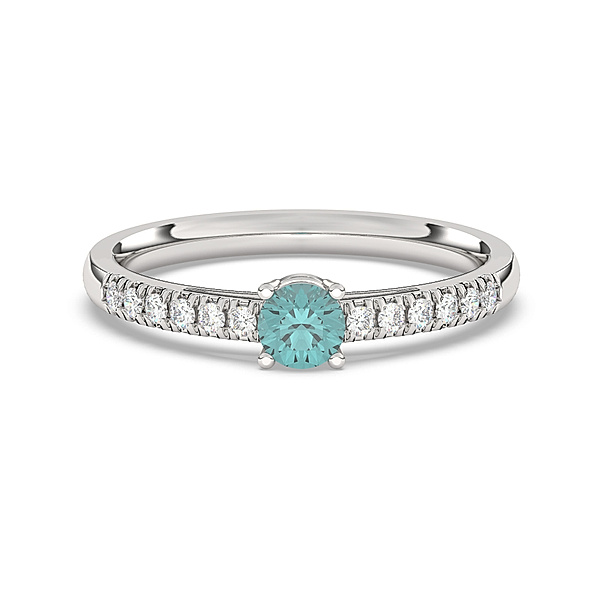 Diam Addict Ring 585/- Gold Diamant blau Glänzend 0,485ct. (Größe: 056 (17,8))