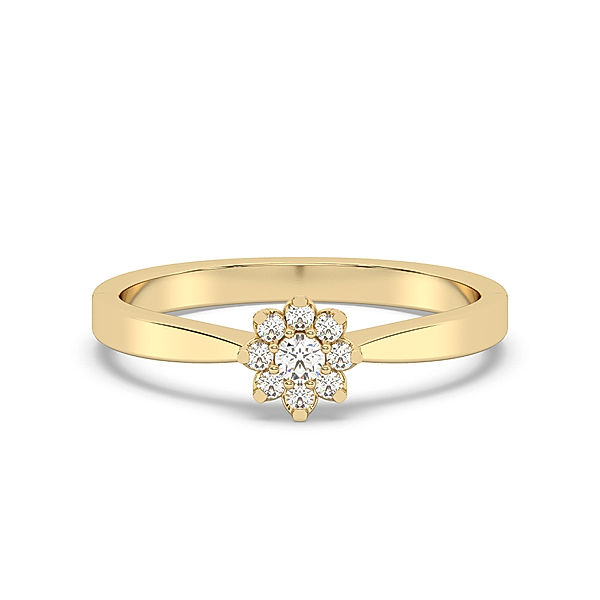 Diam Addict Ring 585/- Gold Diamant weiß Glänzend 0,15ct. (Größe: 054 (17,2))