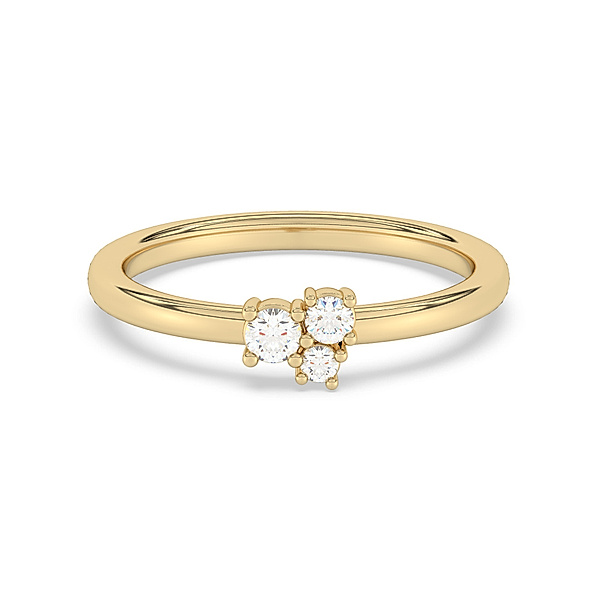 Diam Addict Ring 585/- Gold Diamant weiß Glänzend 0,16ct (Größe: 054 (17,2))