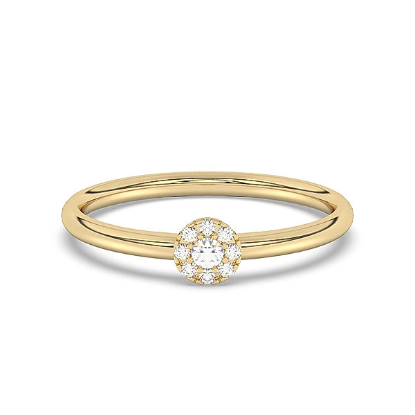 Diam Addict Ring 585/- Gold Diamant weiß Glänzend 0,1ct. (Größe: 054 (17,2))