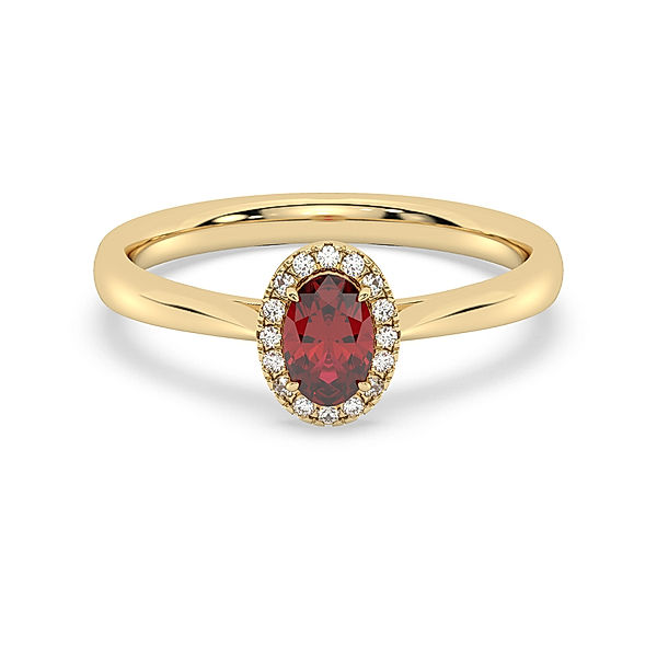 Diam Addict Ring 585/- Gold Rubin rot Glänzend 0,08ct. (Größe: 054 (17,2))