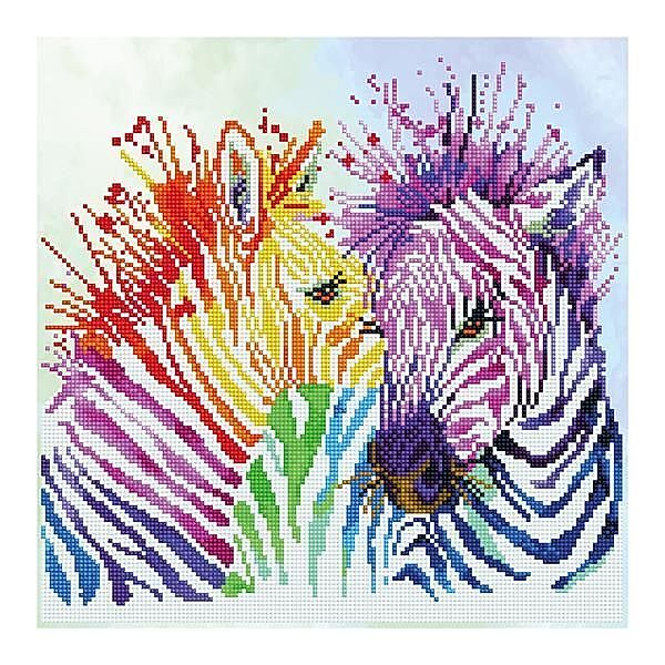 Diamond Dotz Regenbogen Zebras