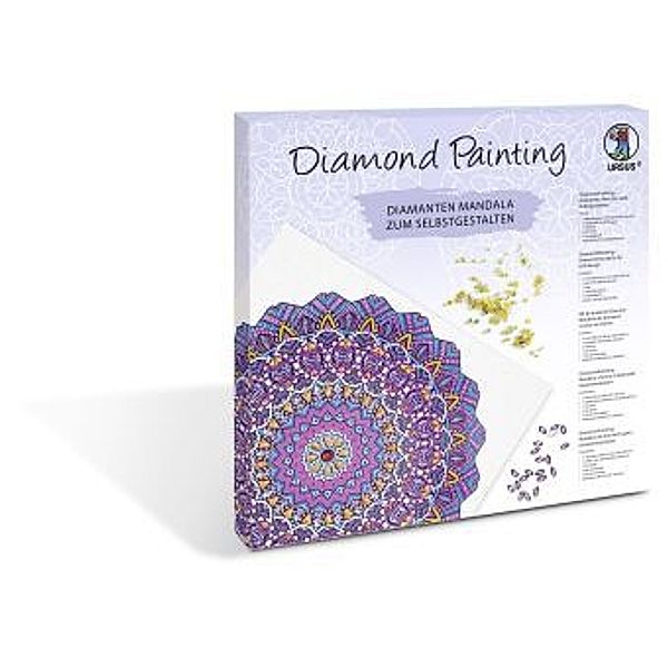 Diamond Painting Diamantane Mandala Set 8, lila / pink / blau