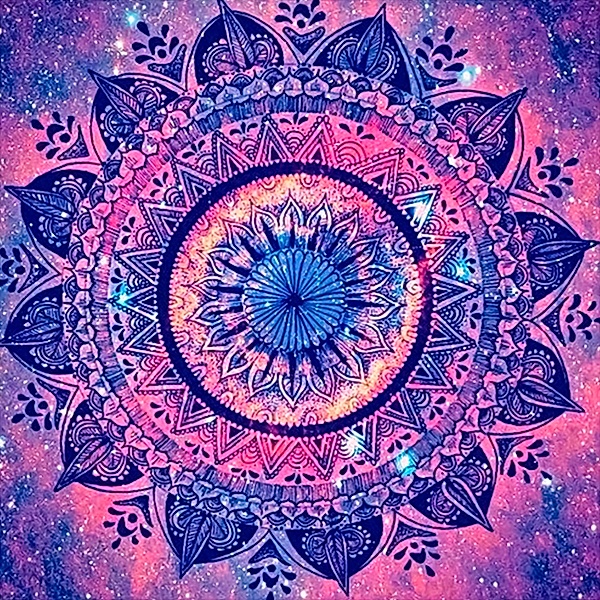 Diamond Painting Mandala, Violett 40 x 40 cm