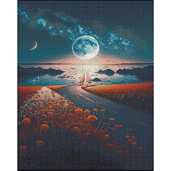 Diamond Painting Strasse zum Mond 40 x 50 cm