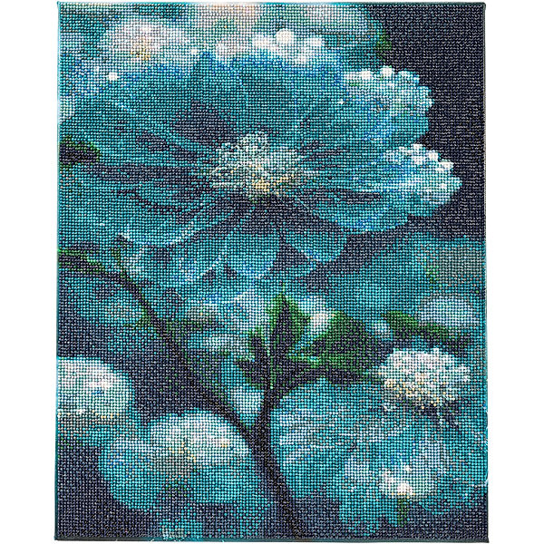 Diamond Painting Taublüte in Blau 40 x 50 cm