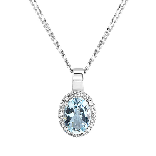 Diamonds by Ellen K. Collier 585/- Gold blau 42/45cm Glänzend