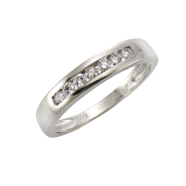 Diamonds by Ellen K. Ring 375/- Gold Brillant weiß Glänzend 0,25ct. (Größe: 018 (57,0))
