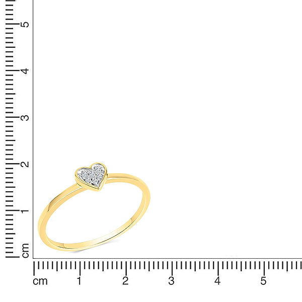 Diamonds by Ellen K. Ring 585/- Gold Brillant weiß Glänzend 0,025ct. (Größe: 062 (19,7))