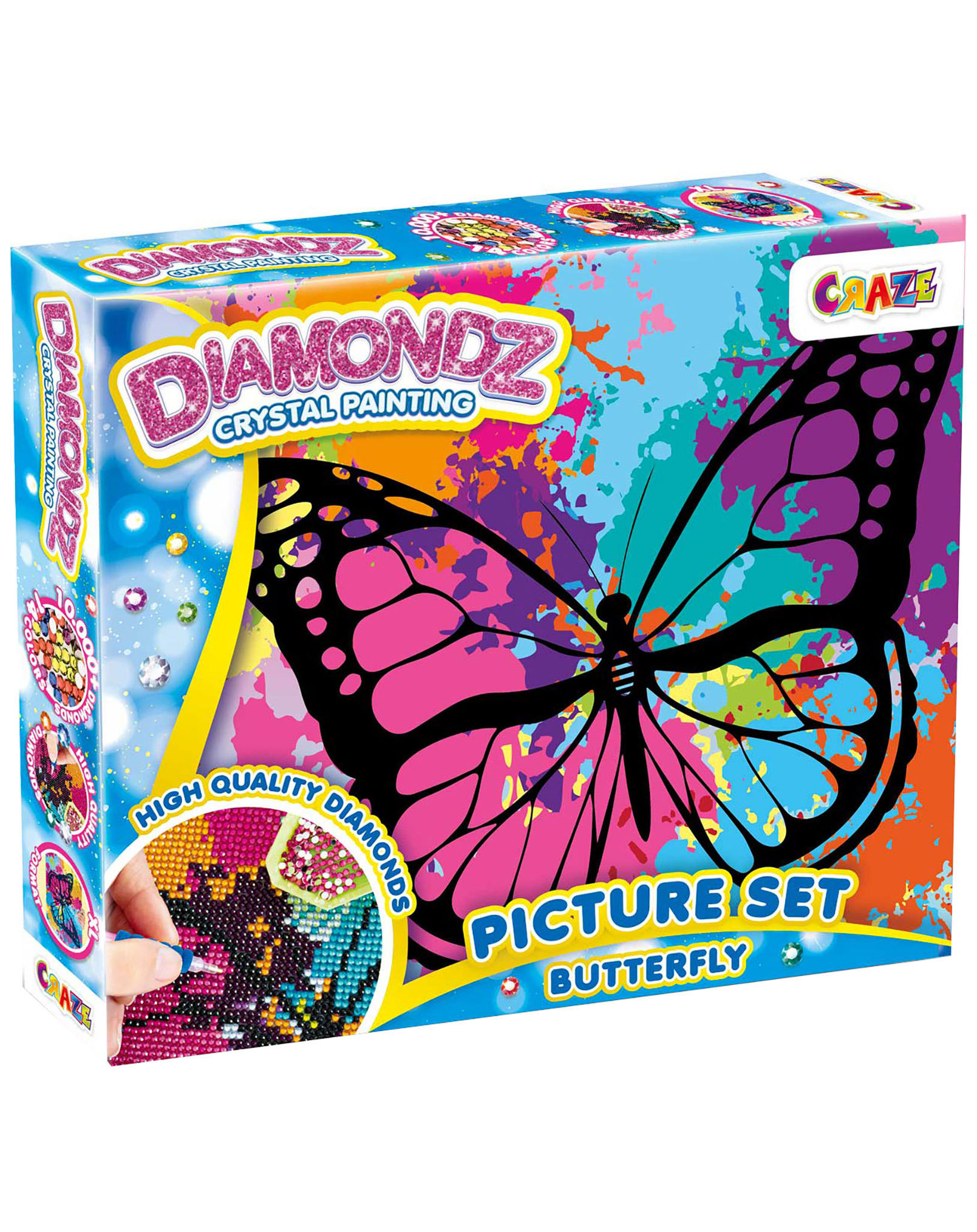 DIAMONDZ CRYSTAL PAINTING Picture Set - Schmetterling