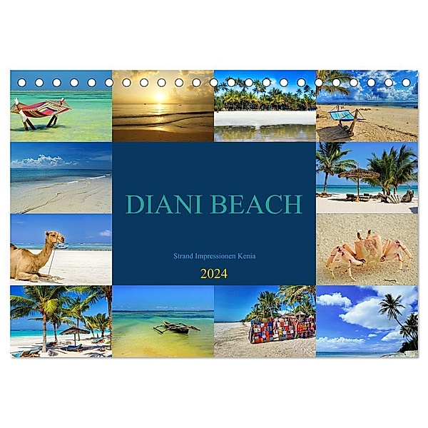 DIANI BEACH Strand Impressionen Kenia (Tischkalender 2024 DIN A5 quer), CALVENDO Monatskalender, Susan Michel