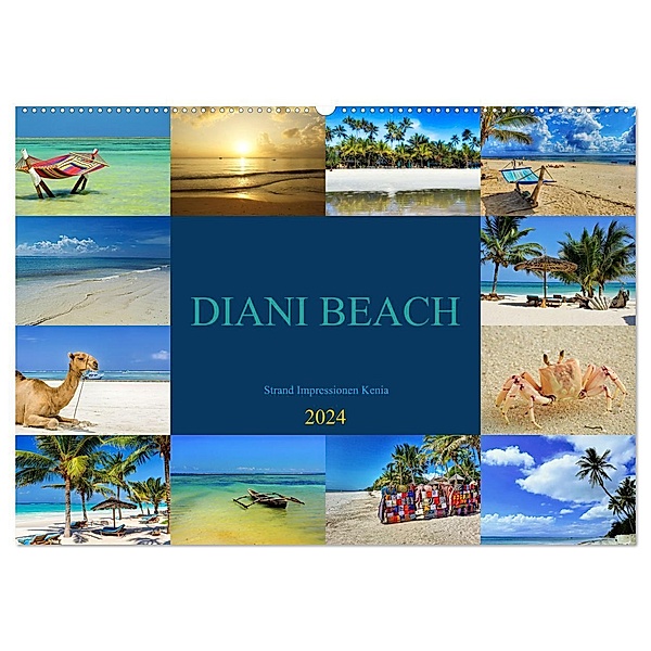 DIANI BEACH Strand Impressionen Kenia (Wandkalender 2024 DIN A2 quer), CALVENDO Monatskalender, Susan Michel