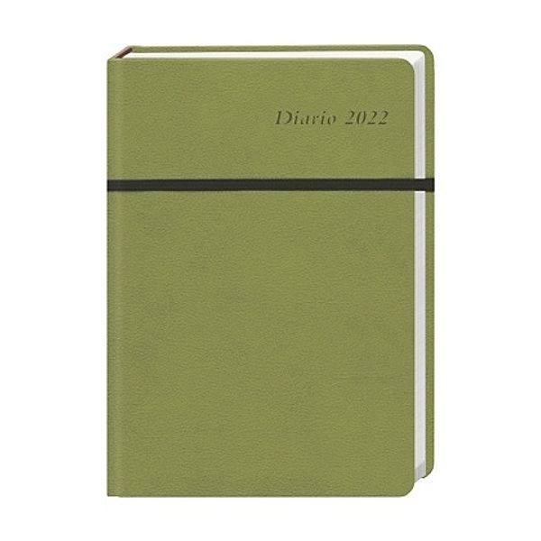 Diario Wochen-Kalenderbuch A5, grün 2022