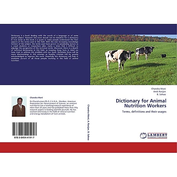 Dictionary for Animal Nutrition Workers, Chandra Moni, Amit Ranjan, B. Sahoo