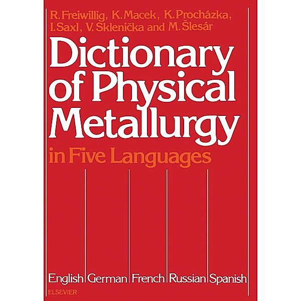 Dictionary of Physical Metallurgy, R. Freiwillig, K. Macek, K. Procházka, I. Saxl, V. Sklenicka, M. Slesár
