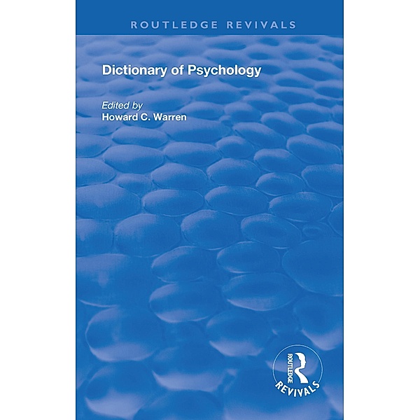 Dictionary of Psychology, Howard C. Warren