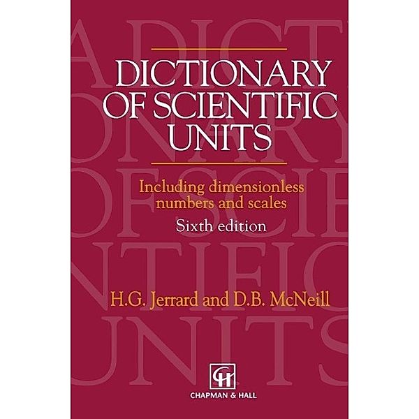 Dictionary of Scientific Units, H. G. Jerrard