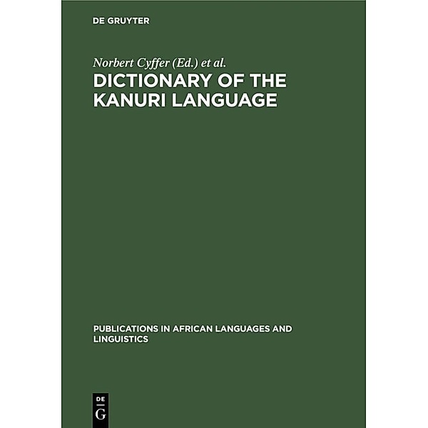 Dictionary of the Kanuri Language