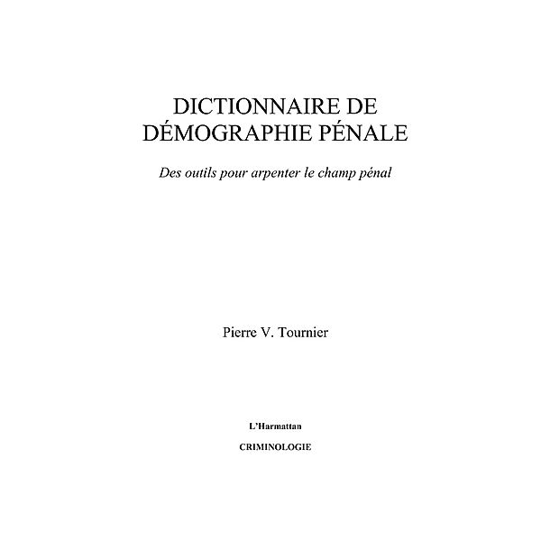 Dictionnaire de demographie penale / Hors-collection, Lambert Niciteretse