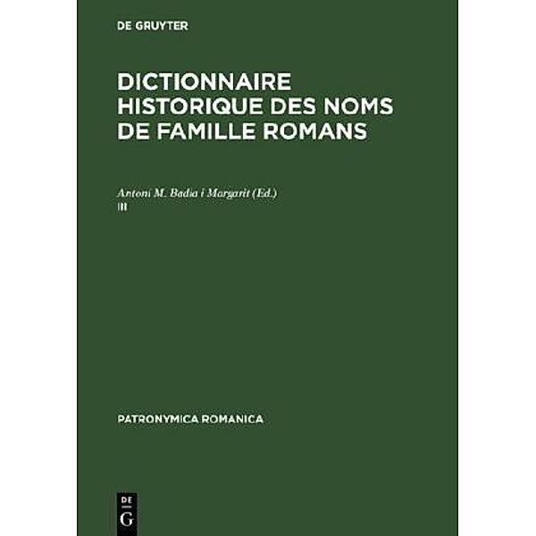 Dictionnaire historique des noms de famille romans.Bd.3