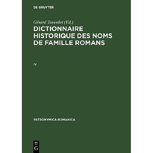 Dictionnaire historique des noms de famille romans.Bd.4