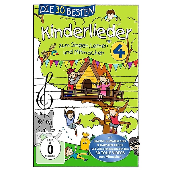 Die 30 besten Kinderlieder 4 (DVD), Simone Sommerland, Karsten Glück, Die Kita-Frösche