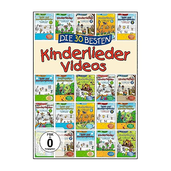 Die 30 Besten Kinderlieder Videos (DVD), Sabine Sommerland, Karsten Glück, Die Kita-Frösche