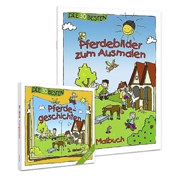 Die 30 besten Pferdegeschichten (Hör- + Malbuch), Various