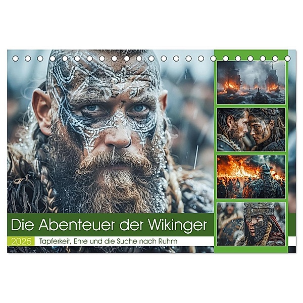 Die Abenteuer der Wikinger (Tischkalender 2025 DIN A5 quer), CALVENDO Monatskalender, Calvendo, Stzeffen Gierok-Latniak