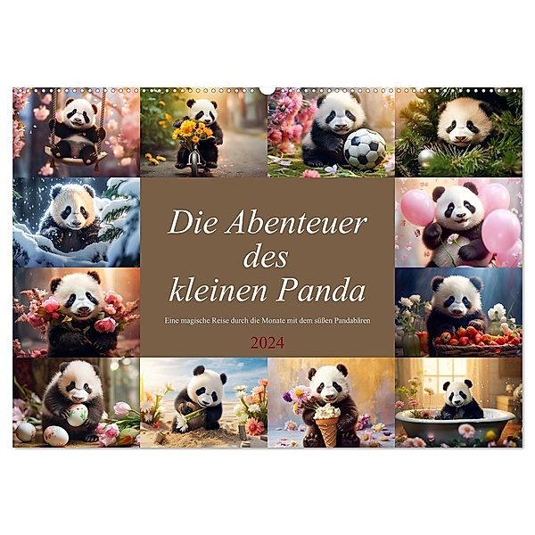 Die Abenteuer des kleinen Panda (Wandkalender 2024 DIN A2 quer), CALVENDO Monatskalender, Dirk Meutzner