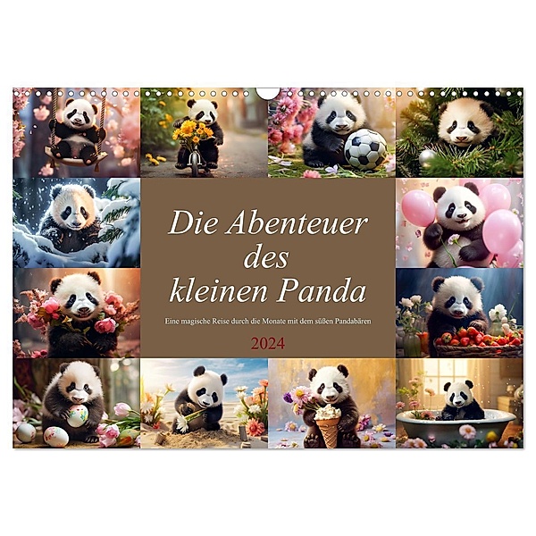Die Abenteuer des kleinen Panda (Wandkalender 2024 DIN A3 quer), CALVENDO Monatskalender, Dirk Meutzner