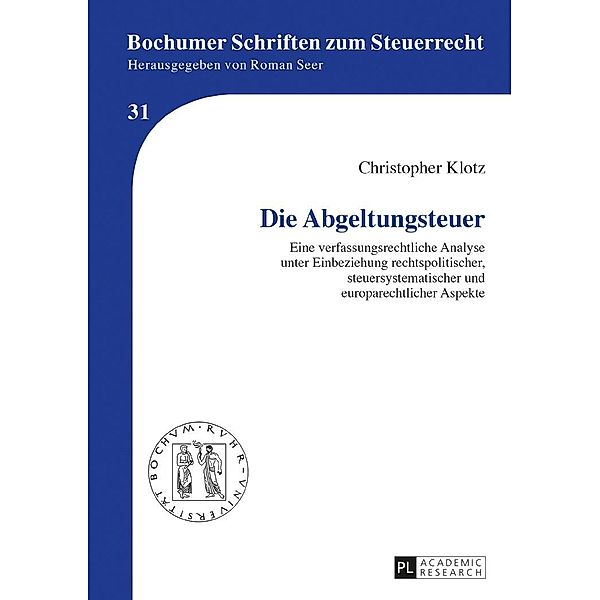 Die Abgeltungssteuer, Klotz Christopher Klotz