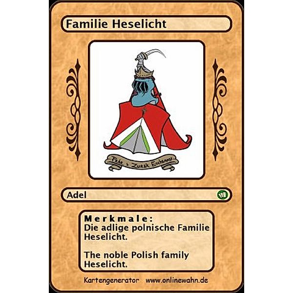 Die adlige polnische Familie Heselicht. The noble Polish family Heselicht., Werner Zurek
