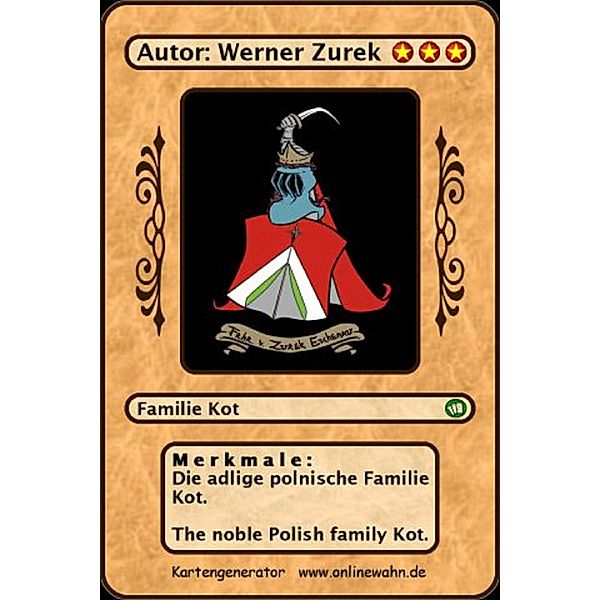 Die adlige polnische Familie Kot. The noble Polish family Kot., Werner Zurek