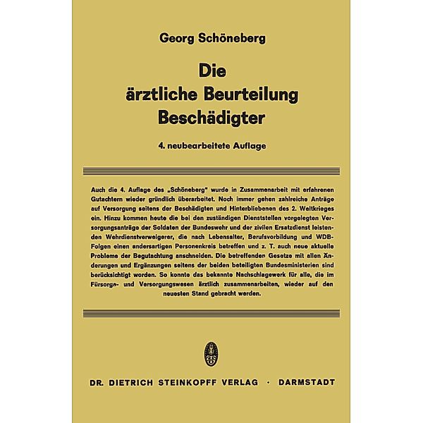 Die Ärztliche Beurteilung Beschädigter